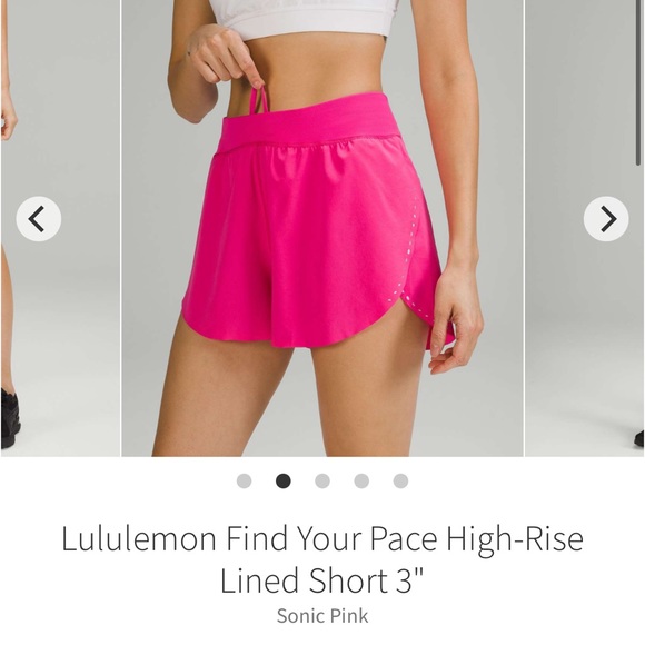 lululemon athletica Pants - Lululemon Find Your Pace High-Rise Lined Short 3" SONIC PINK SZ 4